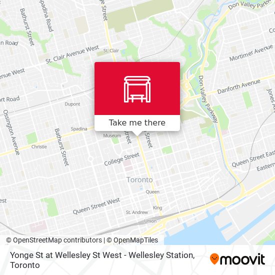 Yonge St at Wellesley St West - Wellesley Station map