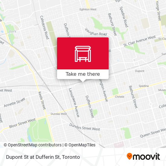 Dupont St at Dufferin St map