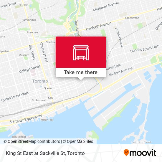 King St East at Sackville St map