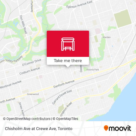 Chisholm Ave at Crewe Ave map