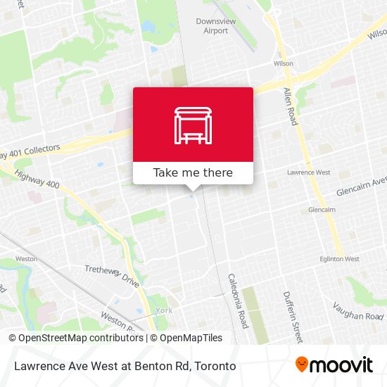 Lawrence Ave West at Benton Rd map