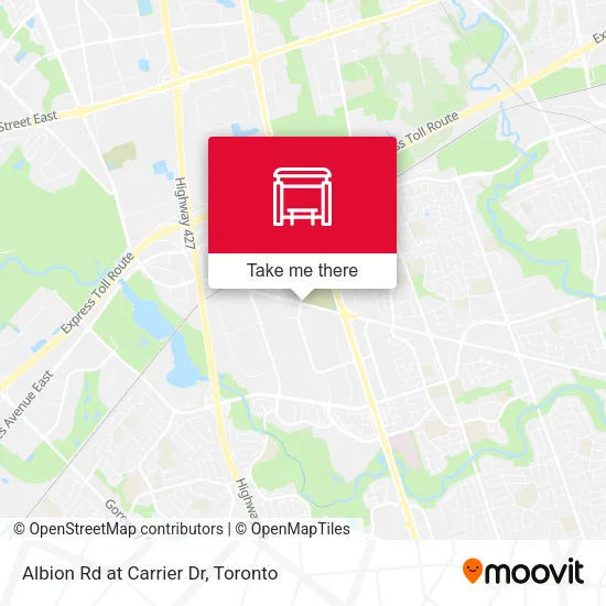 Albion Rd at Carrier Dr map