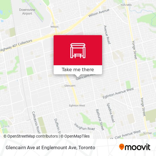 Glencairn Ave at Englemount Ave map