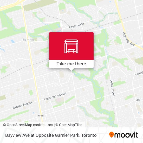 Bayview Ave at Opposite Garnier Park map