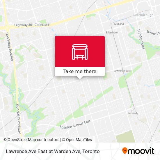 Lawrence Ave East at Warden Ave map