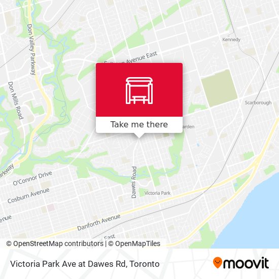 Victoria Park Ave at Dawes Rd map