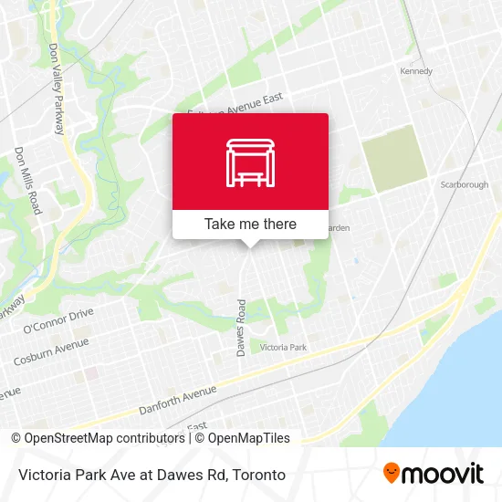 Victoria Park Ave at Dawes Rd map