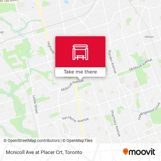 Mcnicoll Ave at Placer Crt map