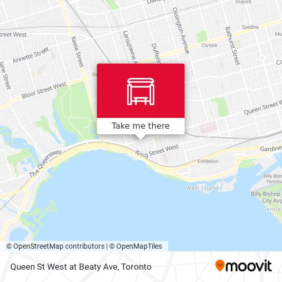 Queen St West at Beaty Ave map