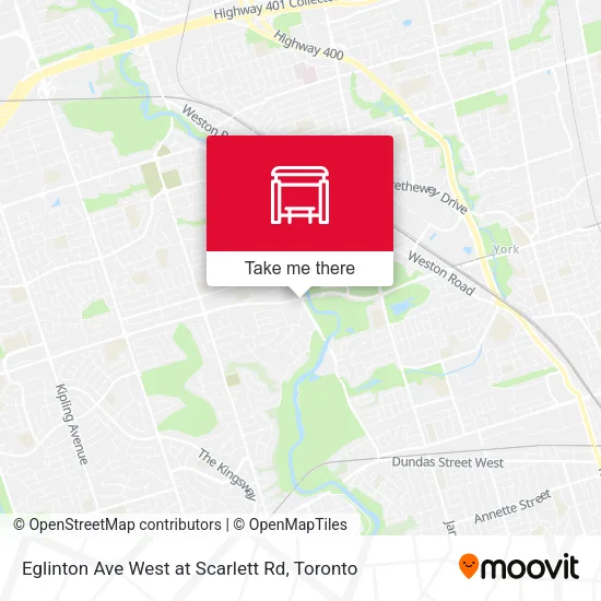 Eglinton Ave West at Scarlett Rd map