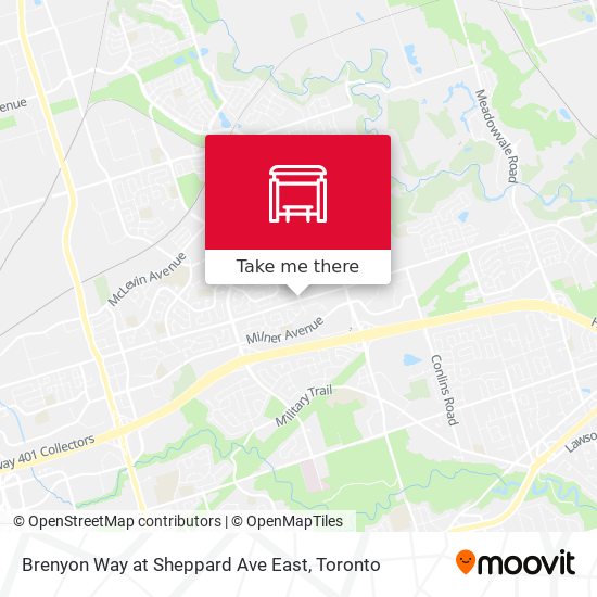Brenyon Way at Sheppard Ave East map
