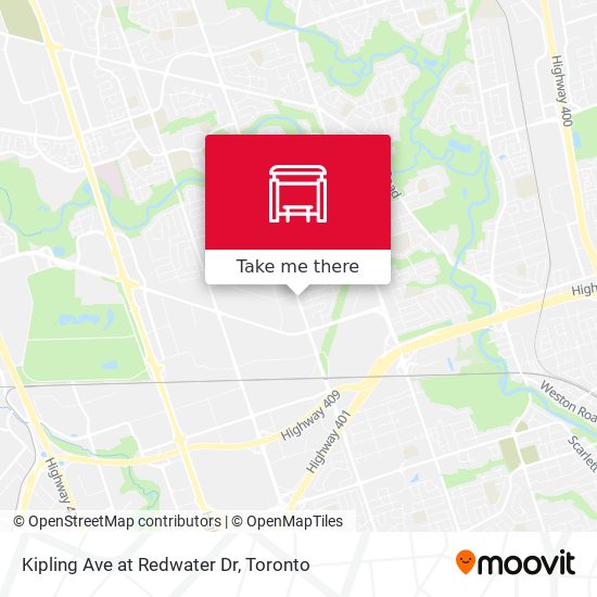 Kipling Ave at Redwater Dr map