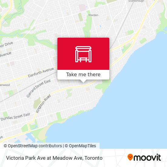 Victoria Park Ave at Meadow Ave map