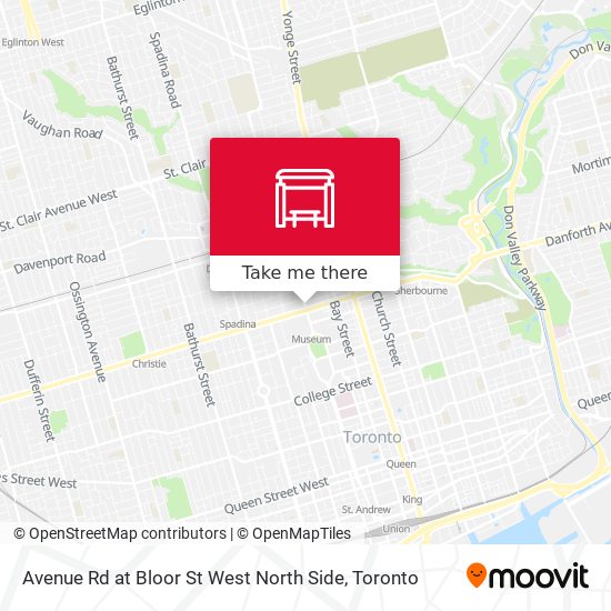 Avenue Rd at Bloor St West North Side map