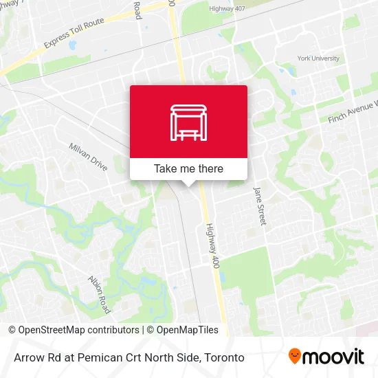 Arrow Rd at Pemican Crt North Side map