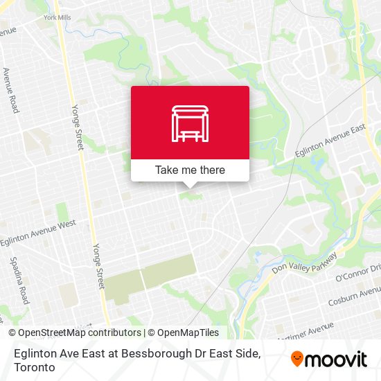 Eglinton Ave East at Bessborough Dr East Side map