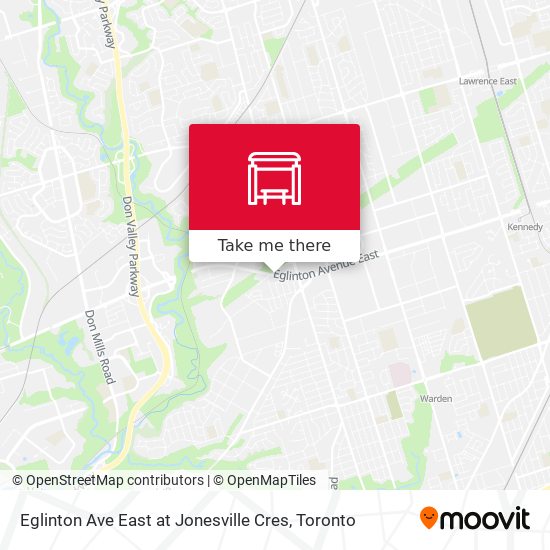 Eglinton Ave East at Jonesville Cres map