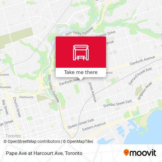 Pape Ave at Harcourt Ave plan