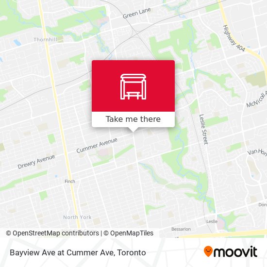 Bayview Ave at Cummer Ave map