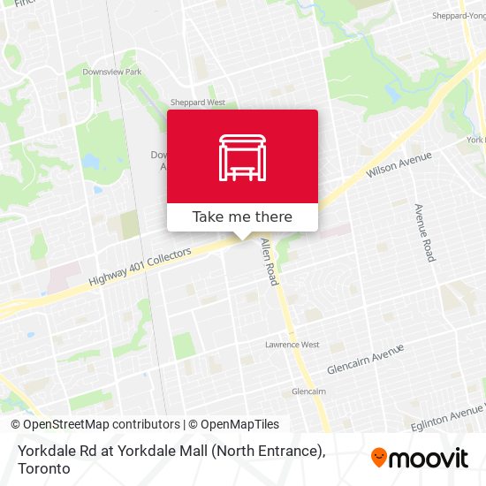 Yorkdale Rd at Yorkdale Mall (North Entrance) map
