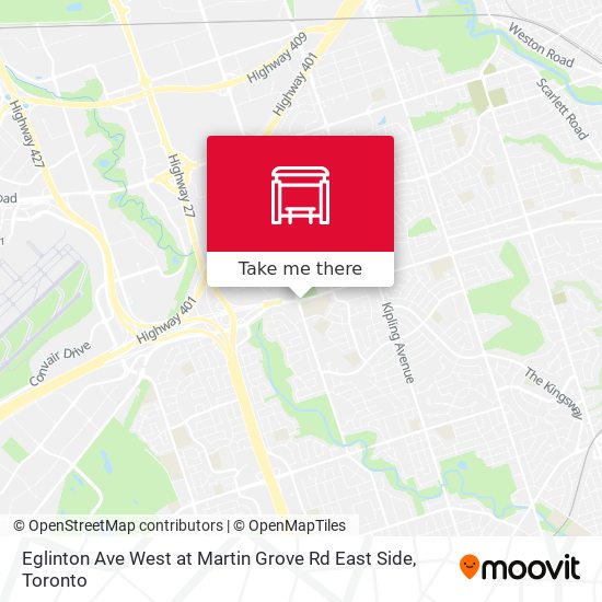 Eglinton Ave West at Martin Grove Rd East Side map