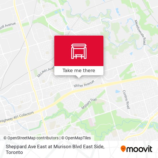 Sheppard Ave East at Murison Blvd East Side map