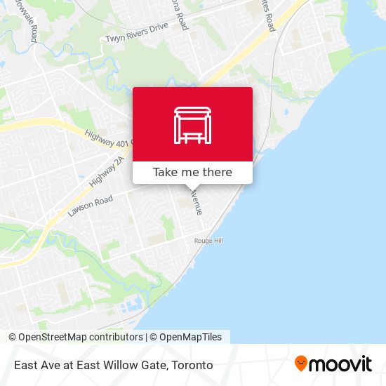 East Ave at East Willow Gate map