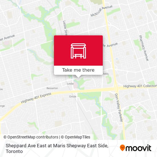 Sheppard Ave East at Maris Shepway East Side map