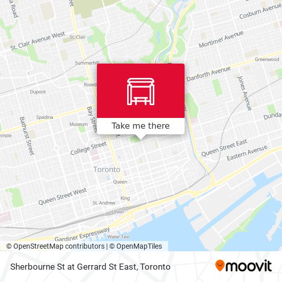 Sherbourne St at Gerrard St East map