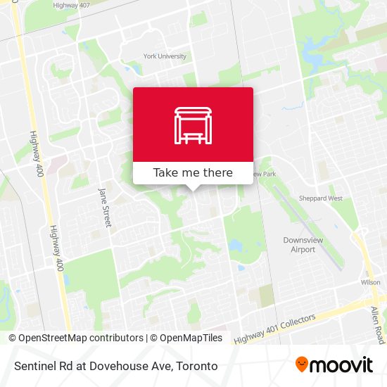 Sentinel Rd at Dovehouse Ave map