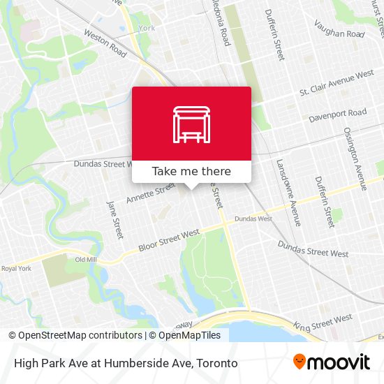 High Park Ave at Humberside Ave map