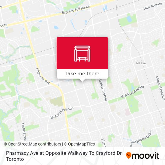 Pharmacy Ave at Opposite Walkway To Crayford Dr map