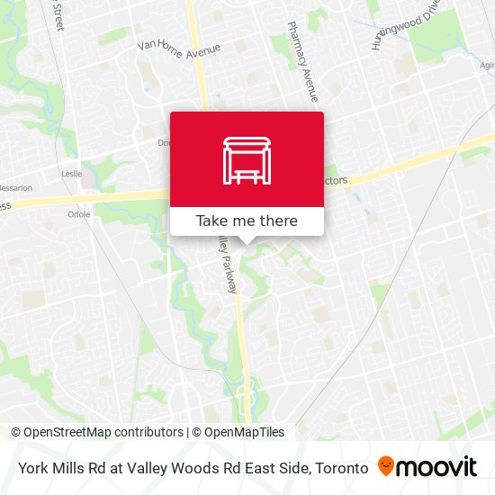 York Mills Rd at Valley Woods Rd East Side map