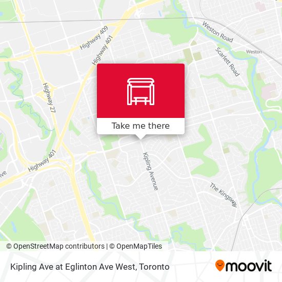 Kipling Ave at Eglinton Ave West map