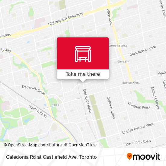 Caledonia Rd at Castlefield Ave map