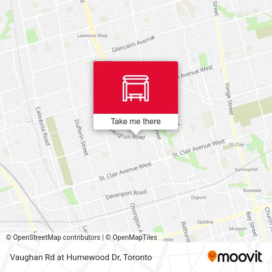 Vaughan Rd at Humewood Dr map