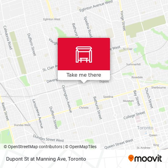 Dupont St at Manning Ave map