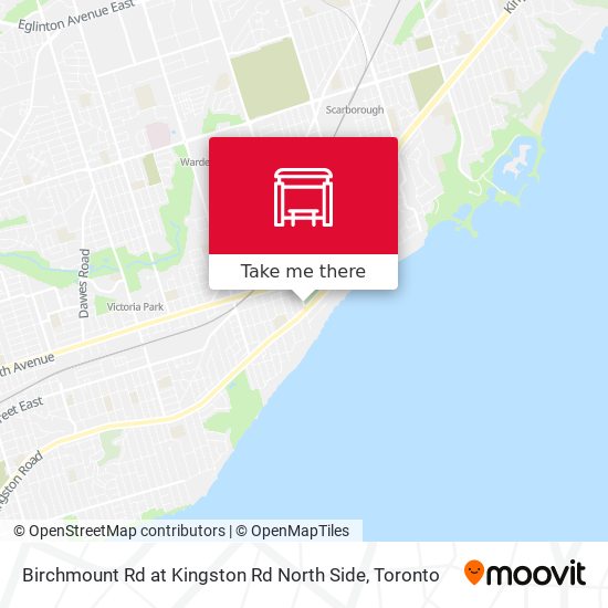 Birchmount Rd at Kingston Rd North Side map