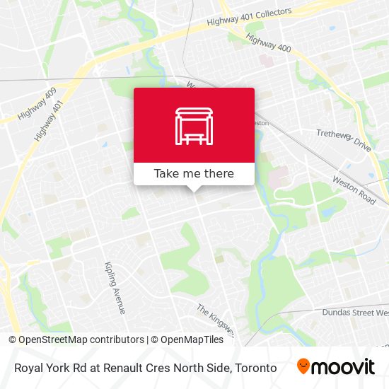 Royal York Rd at Renault Cres North Side map