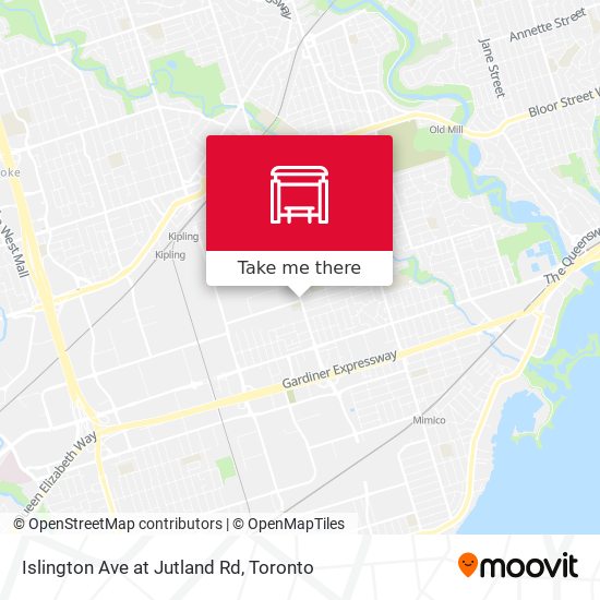 Islington Ave at Jutland Rd map