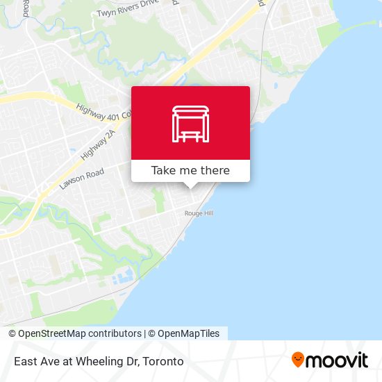 East Ave at Wheeling Dr map
