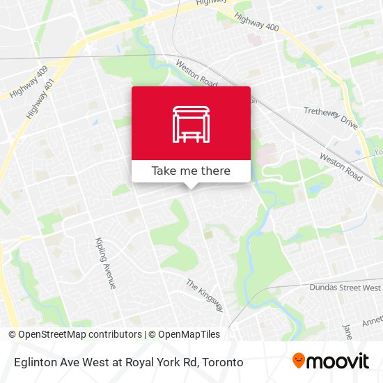 Eglinton Ave West at Royal York Rd map