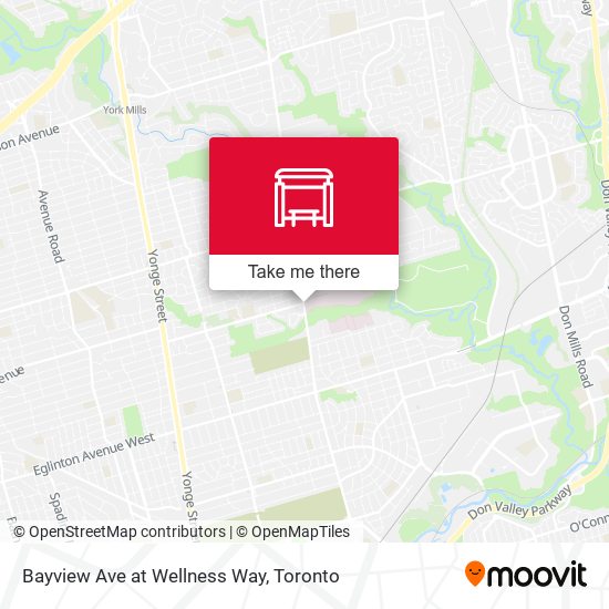 Bayview Ave at Wellness Way map