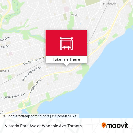 Victoria Park Ave at Woodale Ave map