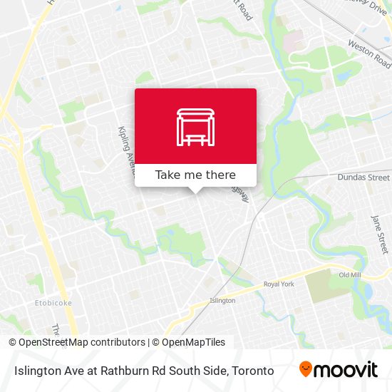 Islington Ave at Rathburn Rd South Side map