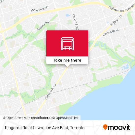 Kingston Rd at Lawrence Ave East map