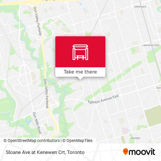 Sloane Ave at Kenewen Crt map