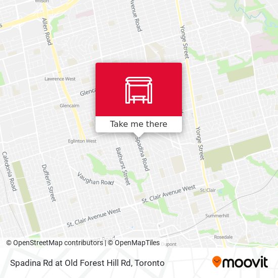 Spadina Rd at Old Forest Hill Rd map