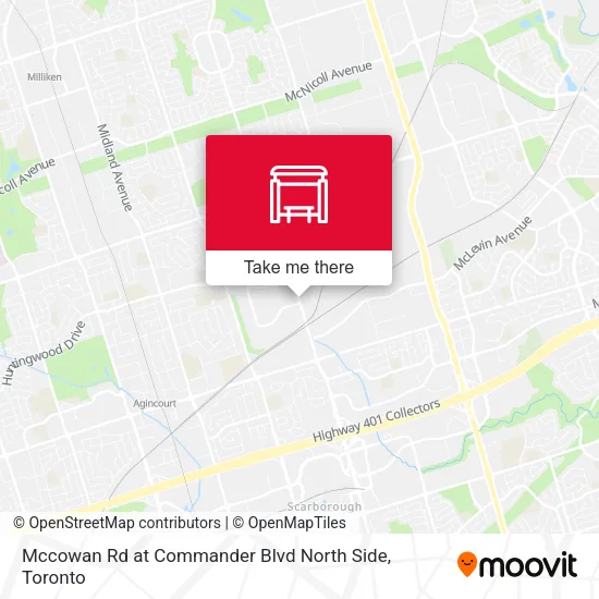 Mccowan Rd at Commander Blvd North Side map