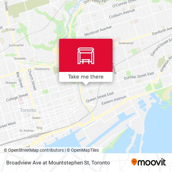 Broadview Ave at Mountstephen St map